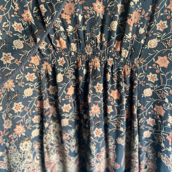 Free People Lucky Loosey Blue Floral dress/tunic  size S - Picture 7 of 8